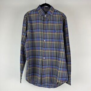 Ralph Lauren Blue and Green Casual Button Down Shirt